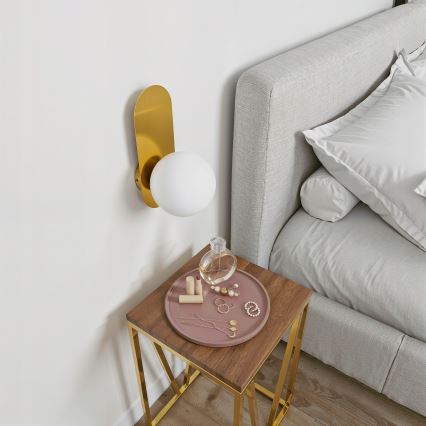 Wandleuchte 1xE27/40W/230V gold/weiß