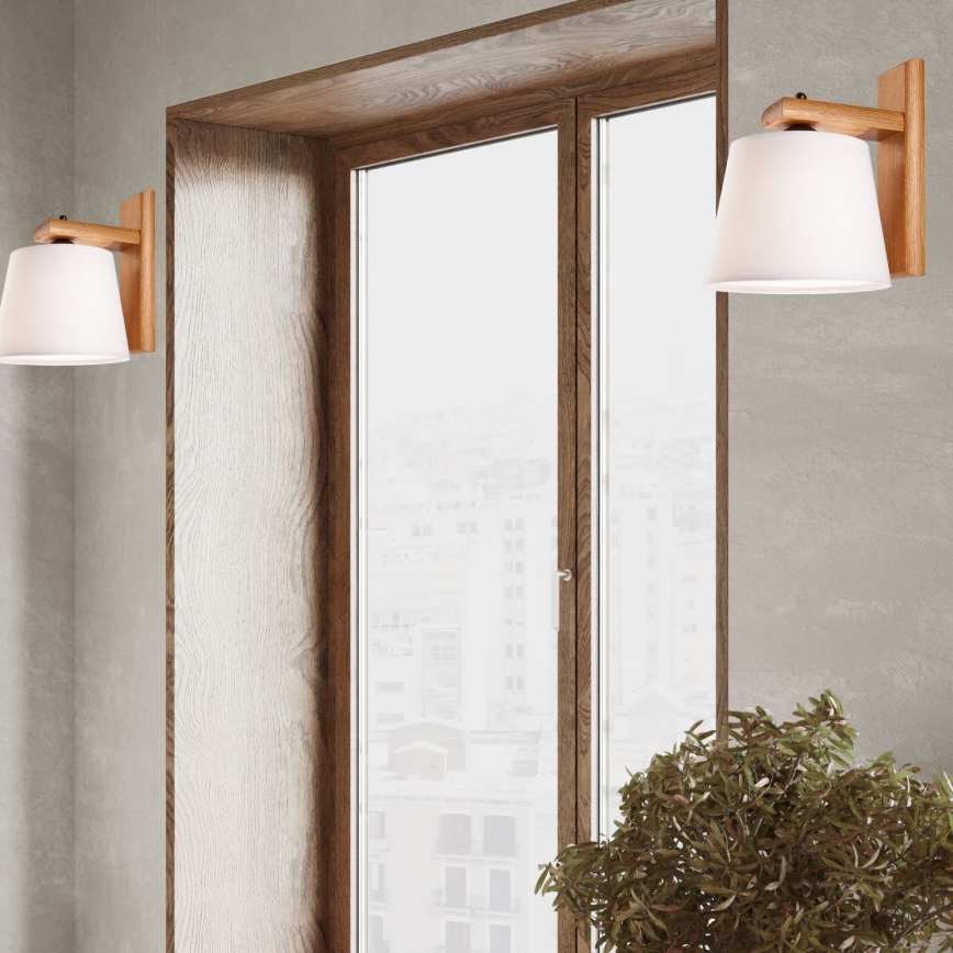 Wandleuchte 1xE27/60W/230V Eiche