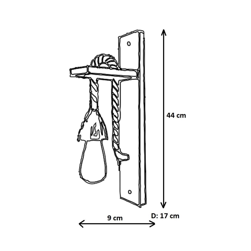 Wandleuchte AHSAP 1xE27/40W/230V Kiefer, Nussbaum