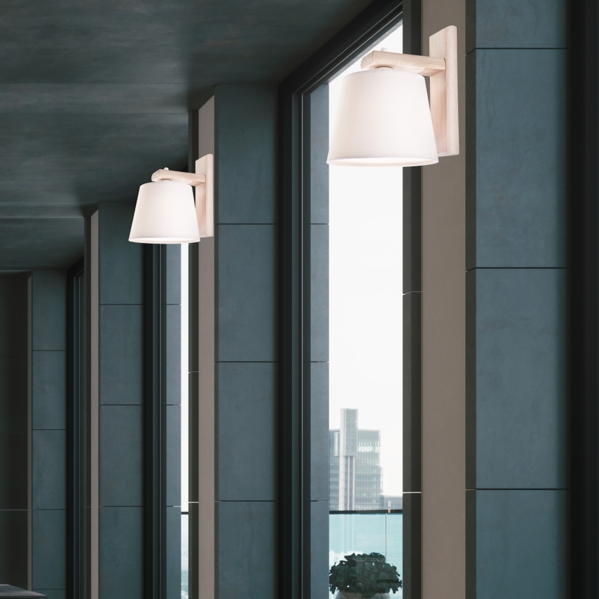 Wandleuchte AIDA 1xE27/60W/230V Eiche