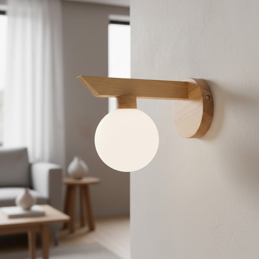Wandleuchte ANTONIO 1xG9/5W/230V Eiche/Weiß