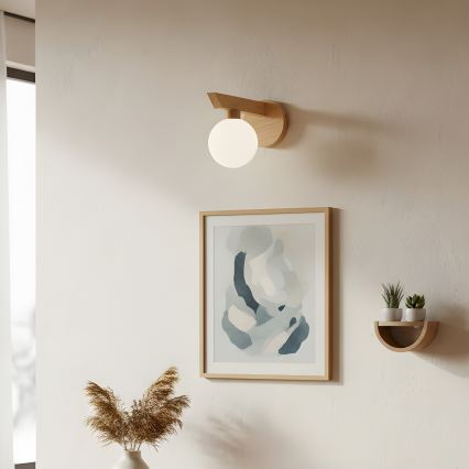 Wandleuchte ANTONIO 1xG9/5W/230V Eiche/Weiß