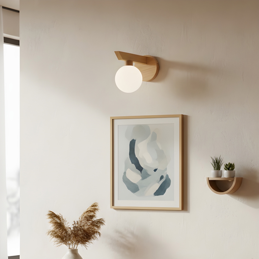 Wandleuchte ANTONIO 1xG9/5W/230V Eiche/Weiß