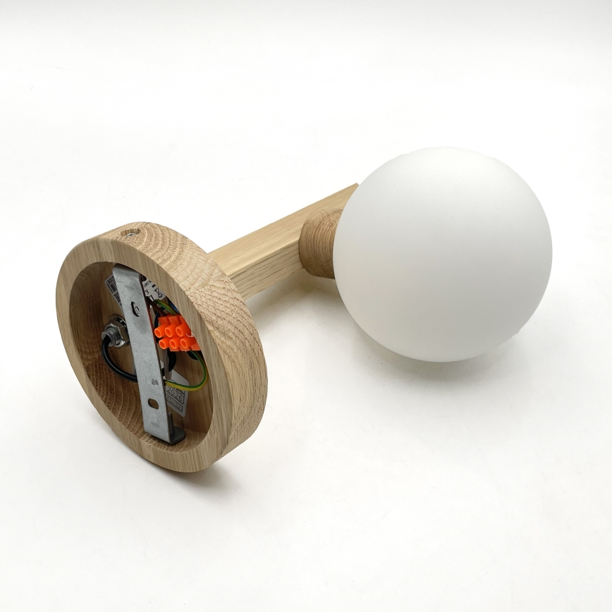 Wandleuchte ANTONIO 1xG9/5W/230V Eiche/Weiß