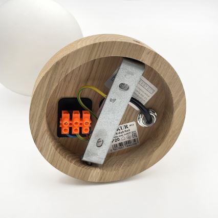 Wandleuchte ANTONIO 1xG9/5W/230V Eiche/Weiß