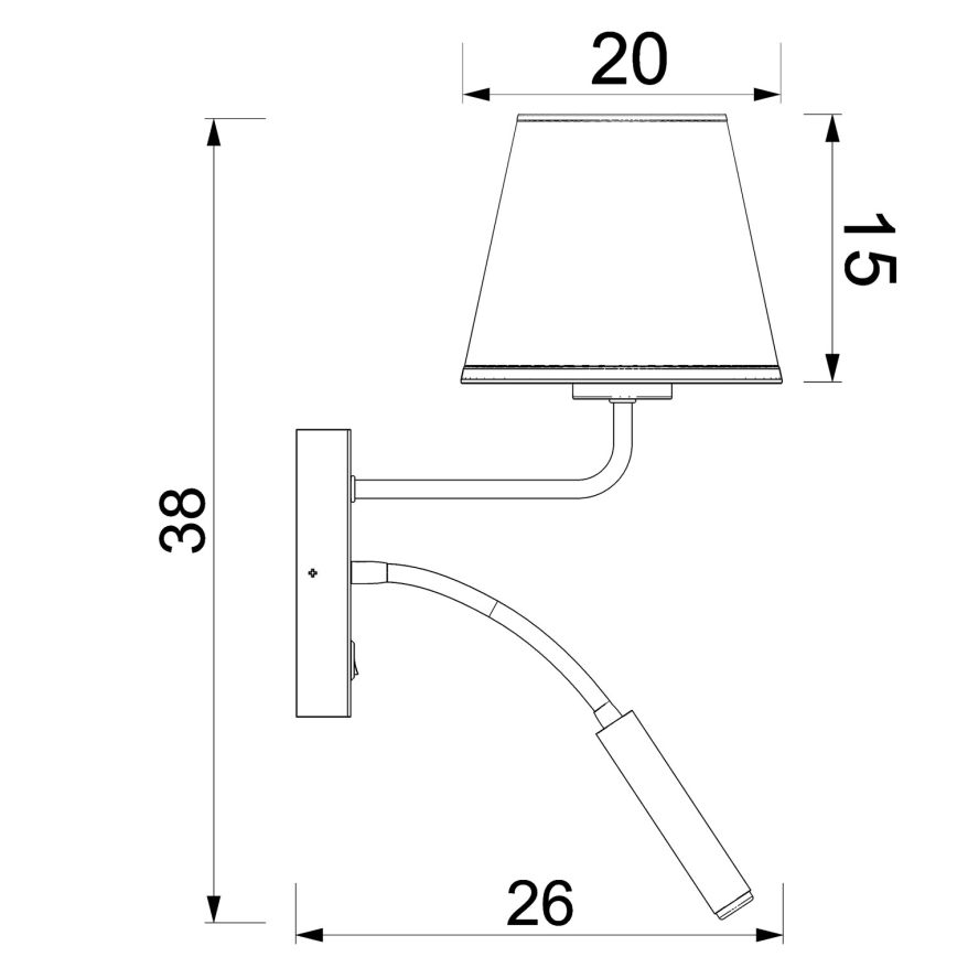 Wandleuchte ARDEN 1xE27/15W/230V + 1xG9/8W beige