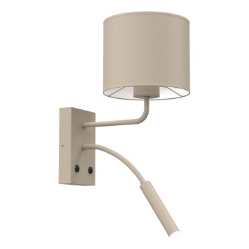 Wandleuchte ARDEN 1xE27/15W/230V + 1xG9/8W beige