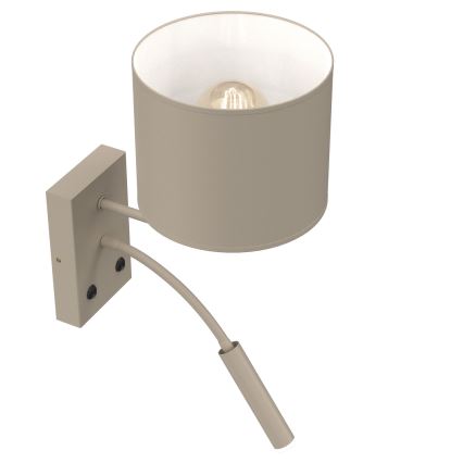 Wandleuchte ARDEN 1xE27/15W/230V + 1xG9/8W beige