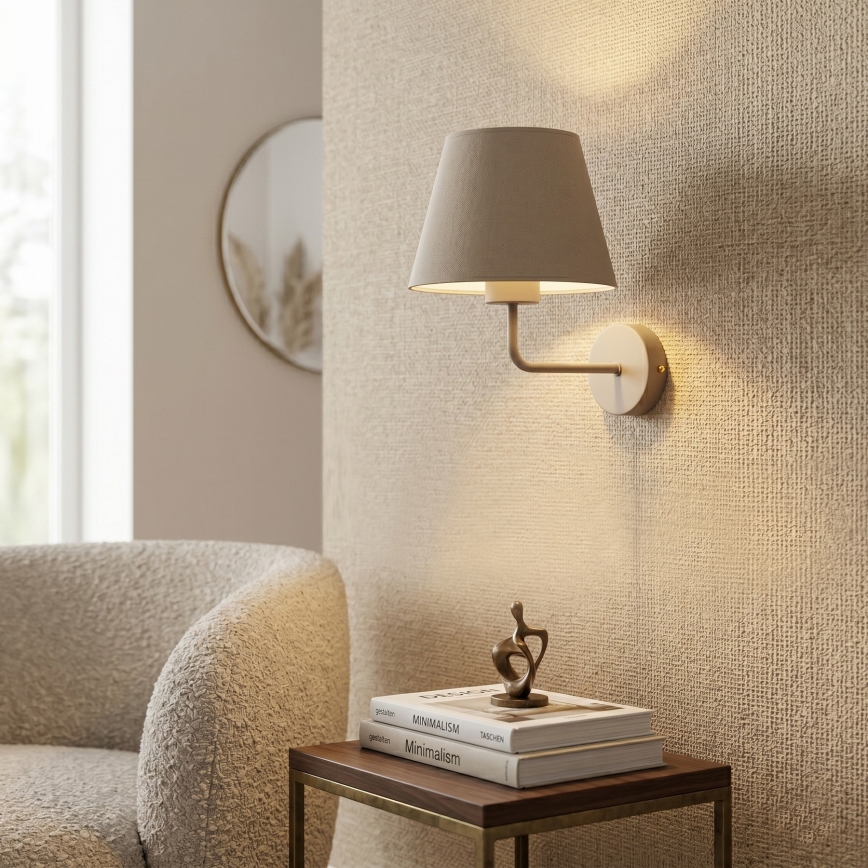 Wandleuchte ARDEN 1xE27/15W/230V beige