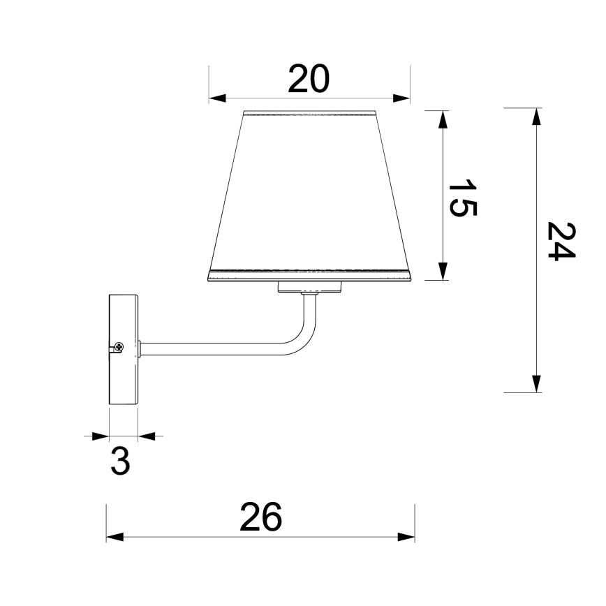 Wandleuchte ARDEN 1xE27/15W/230V beige