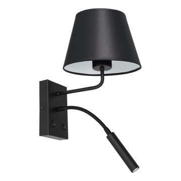 Wandleuchte ARDEN 1xE27/60W+1xG9/8W/230V schwarz/weiß