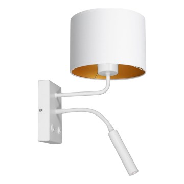 Wandleuchte ARDEN 1xE27/60W+1xG9/8W/230V Weiß/Gold