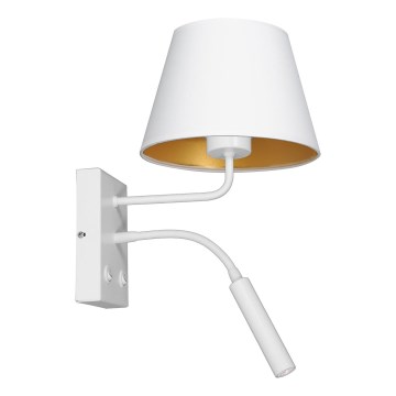 Wandleuchte ARDEN 1xE27/60W+1xG9/8W/230V Weiß/Gold