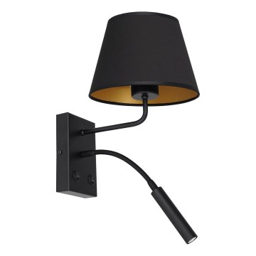 Wandleuchte ARDEN 1xE27/60W/230V + 1xG9/8W schwarz/golden