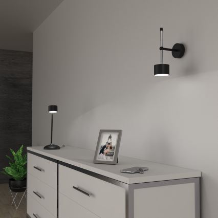 Wandleuchte ARENA 1xGX53/11W/230V schwarz/glänzendes Chrom