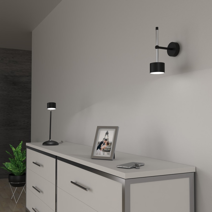 Wandleuchte ARENA 1xGX53/11W/230V schwarz/glänzendes Chrom