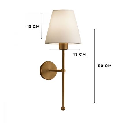 Wandleuchte ASPARAGUS 1xE27/40W/230V gold/creme