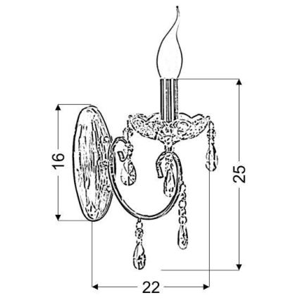 Wandleuchte AURORA 1xE14/40W/230V