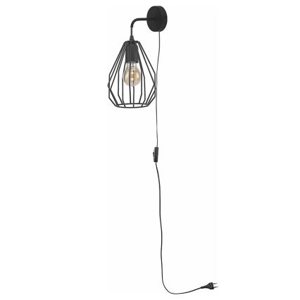 TK Lighting 2288 - Wandleuchte BRYLANT BLACK 1xE27/60W/230V