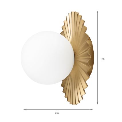 Wandleuchte CHITA 1xG9/5W/230V goldfarben