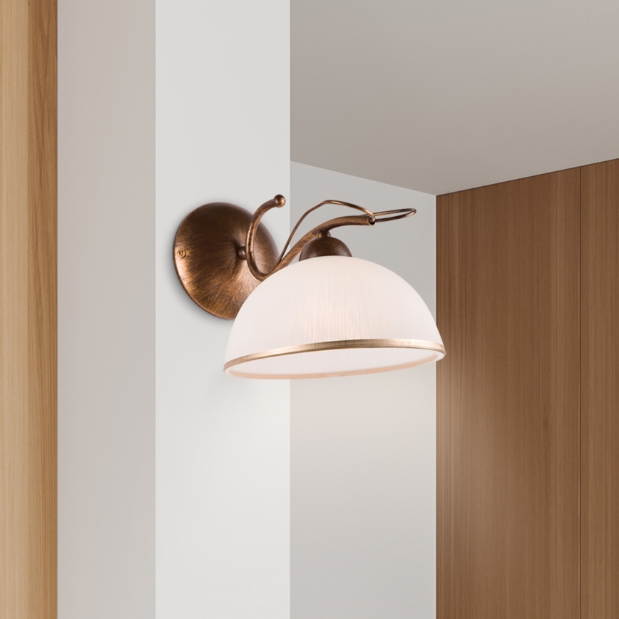 Wandleuchte COBRA 1xE27/60W/230V Bronze/Patina