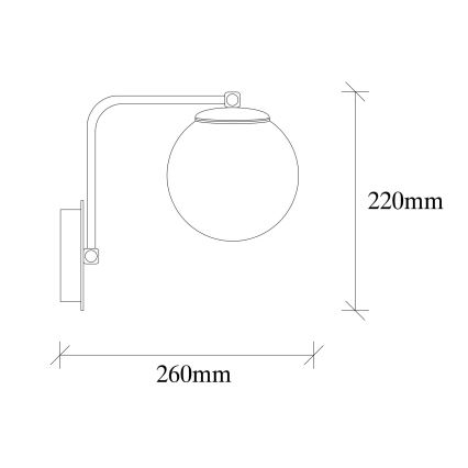 Wandleuchte DAISY 1xE27/100W/230V