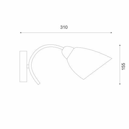 Wandleuchte DONNA 1xE27/60W/230V Nickel