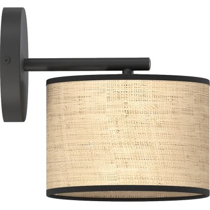 Wandleuchte ECO 1xE27/15W/230V beige/Rattan