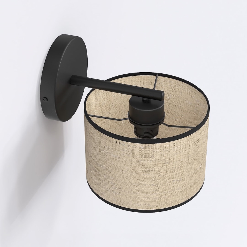 Wandleuchte ECO 1xE27/15W/230V beige/Rattan