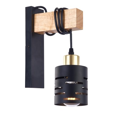 Wandleuchte ELEN 1xE27/35W/230V Schwarz/Gold/Braun