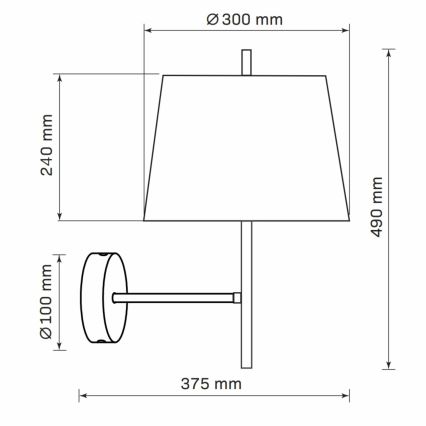 Wandleuchte ELENA 1xE27/20W/230V weiß