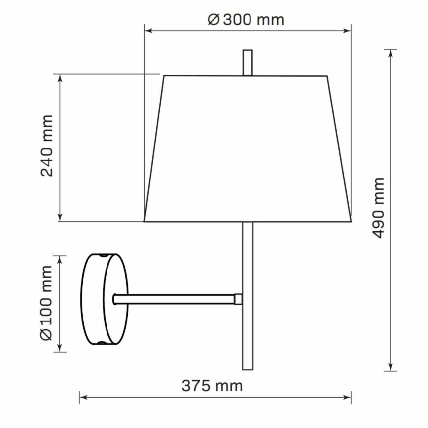 Wandleuchte ELENA 1xE27/20W/230V weiß