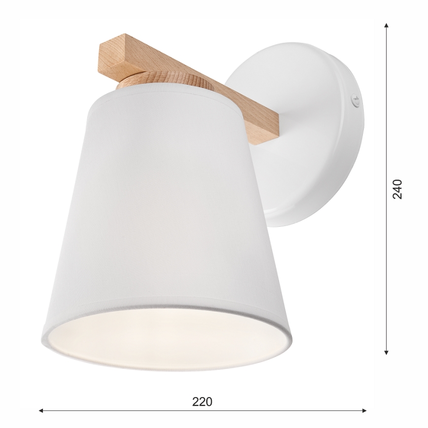 Wandleuchte ELLIE 1xE27/60W/230V Buche