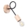 Wandleuchte EMBER 1xE27/15W/230V schwarz/beige/Buche