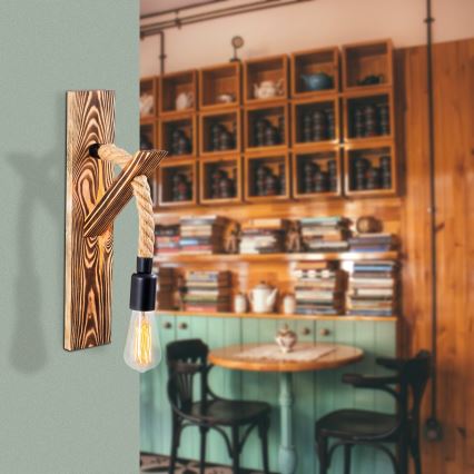 Wandleuchte EREBOS 1xE27/40W/230V braun