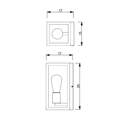 Wandleuchte FRAME 1xE27/60W/230V