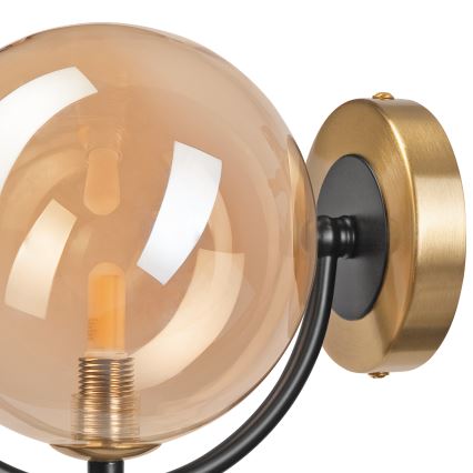 Wandleuchte GEORGIA 1xE14/5W/230V golden/rauchig beige