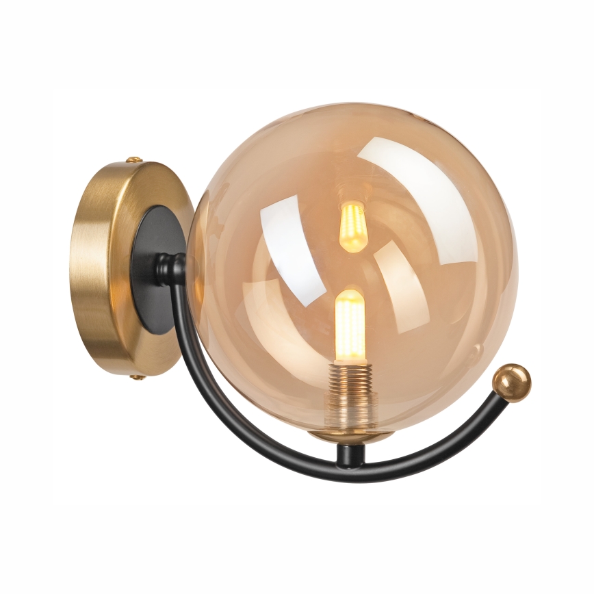 Wandleuchte GEORGIA 1xE14/5W/230V golden/rauchig beige