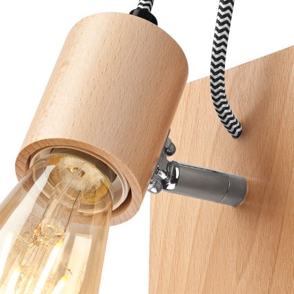 Wandleuchte GUSTAVO 1xE27/60W/230V Buche