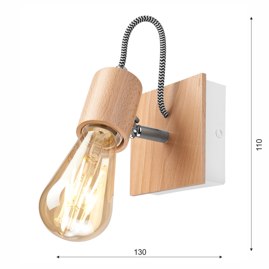 Wandleuchte GUSTAVO 1xE27/60W/230V Buche