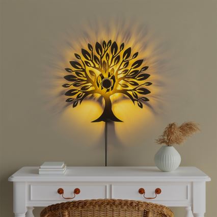 Wandleuchte HEART TREE 1xE27/40W/230V schwarz