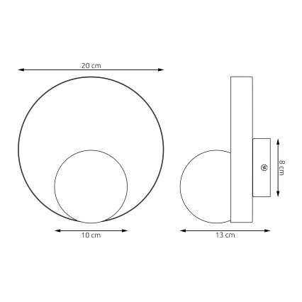 Wandleuchte KIDO 1xG9/8W/230V grau