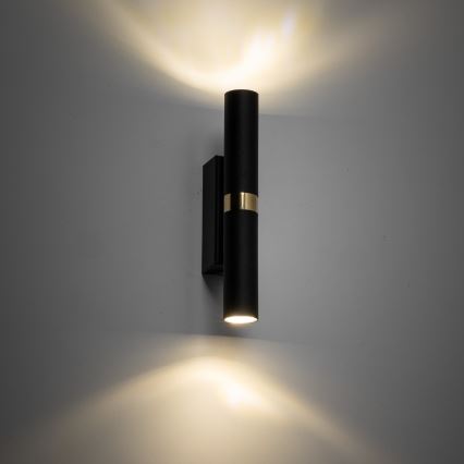 Wandleuchte LAGOS 2xG9/3W/230V schwarz/golden