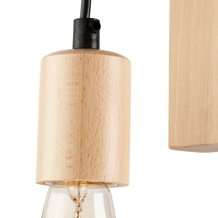 Wandleuchte LEON 1xE27/60W/230V Buche