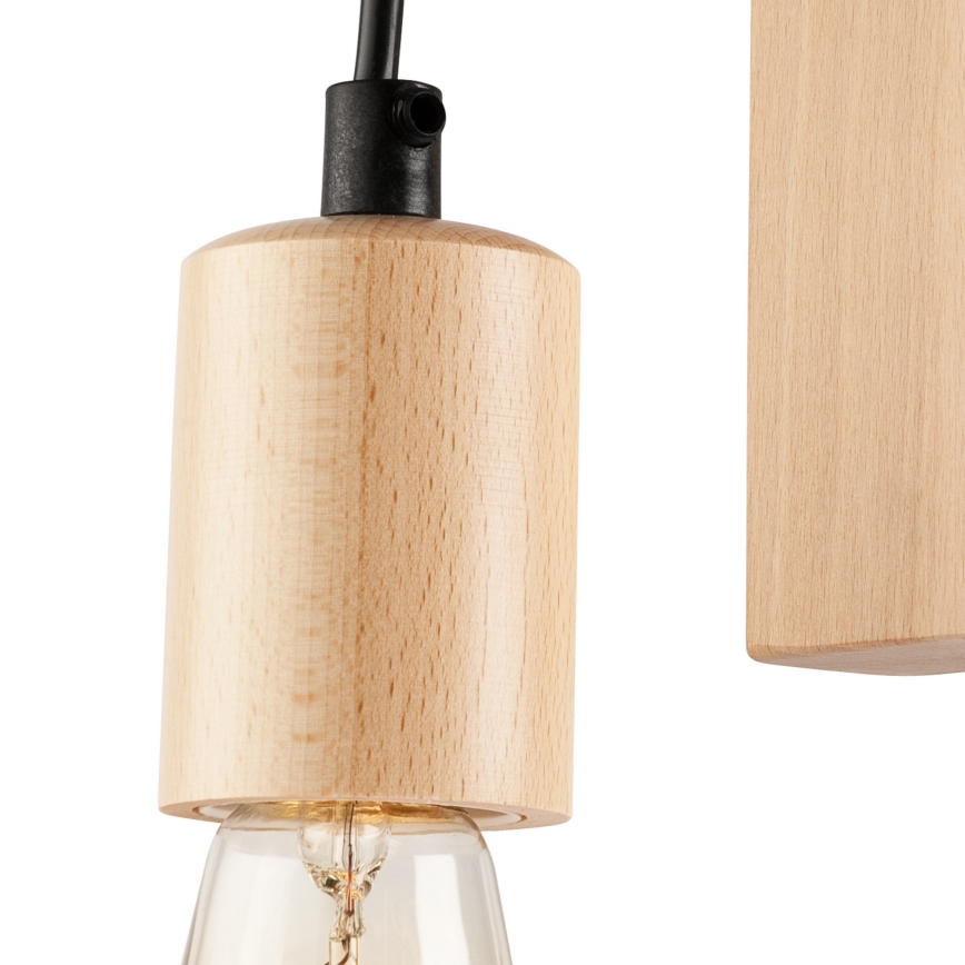 Wandleuchte LEON 1xE27/60W/230V Buche