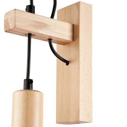 Wandleuchte LEON 1xE27/60W/230V Buche