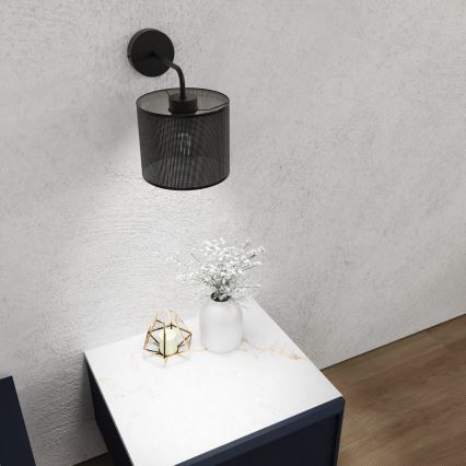 Wandleuchte LOFT SHADE 1xE27/60W/230V schwarz