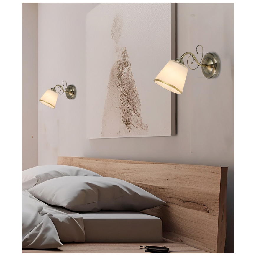 Wandleuchte LOSANNA 1xE14/40W/230V Messing