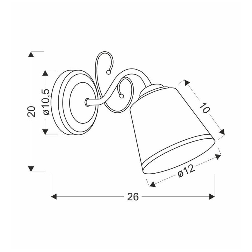 Wandleuchte LOSANNA 1xE14/40W/230V Messing