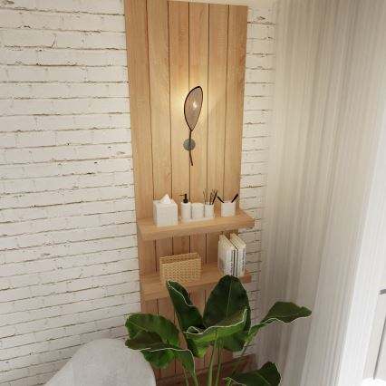 Wandleuchte LOTUS 1xE14/10W/230V schwarz/beige